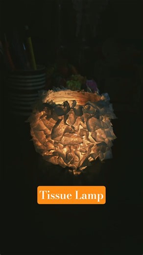 Handmade Tissue Lamp ✨| DIY #art #diy #handmade #lamp #shorts #diy lamp