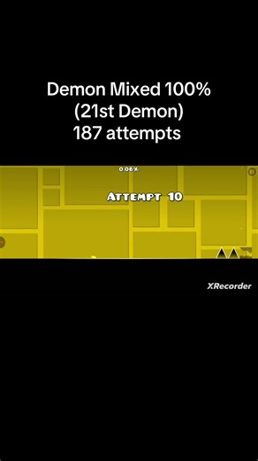 Demon Mixed 100% Gameplay in Geometry Dash