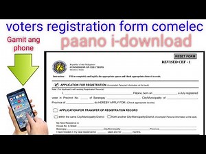 Paano ba? Mag-Download ng Comelec Voters Registration Form Gamit Cell-phone