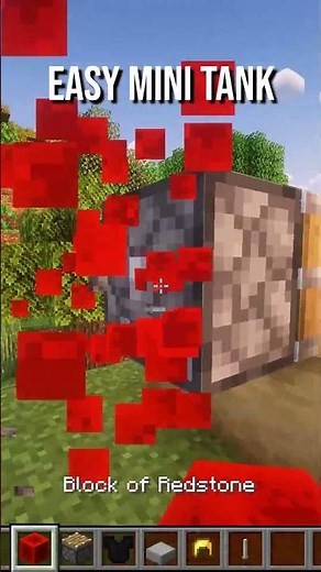 Easy Mini Tank Tutorial #minecraft #minecraftshorts #minecraftguide #minecrafttutorial #redstone