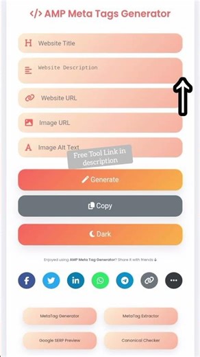 #AMP #MetaTagGenerator #RKMToolHub – AMP Meta Tag Generator #new #shorts
