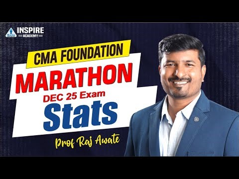CMA Foundation Statistics Marathon | Complete Stats Revision Dec 25 | Prof Raj Awate #cmafoundation