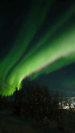 This happened five minutes ago from my driveway in North Pole, Alaska. Incredible brightness and colors filmed in real-time. The last two days have just been insane up here! | Vincent Ledvina - 'The Aurora Guy'