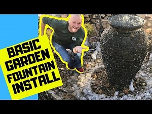 Small Garden Fountain Install | Stacked Slate Urn (DIY Guide)