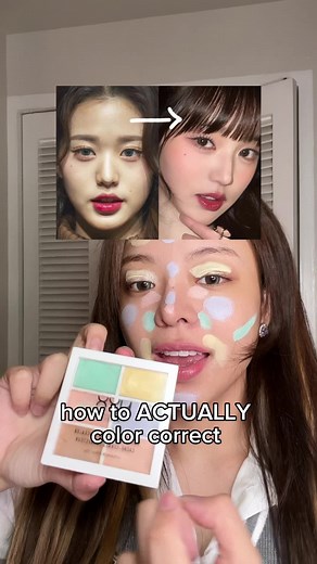 how to color correct! color correcting before doing the rest of your makeup will help make everything look seamless ❤ here’s a little tutorial on how to color correct dark circles, pimples, acne scars, and help with dullness! #colorcorrector #makeuptips #darkcircles #makeuphacks #fyp