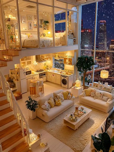 Cozy Citylight Loft Tour: Night Aesthetic & Warm Vibes