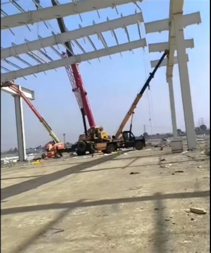 PEB structure sheda work #fabrication#teen shade#PEB