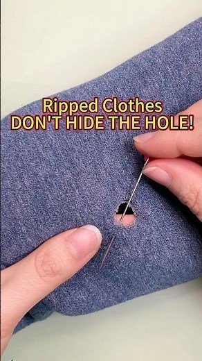 How to Repair Ripped Clothes Without a Patch or Sewing Machine#sewingtips #sewing #sewinghacks