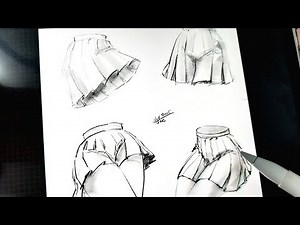Drawing an anime skirt is easy ｜iPad pencil