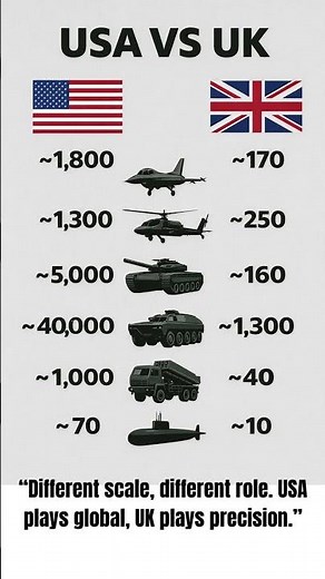 USA vs UK Military Power Comparison | Numbers, Scale & Doctrine