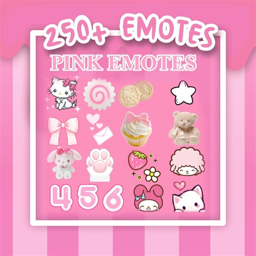 250+ Rosa Kawaii Emotes Pack | Discord & Twitch - Etsy.de