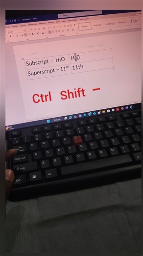 ms word | shortcut keys | subscript $ Superscript| computer | #msword_computer