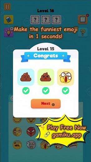 Make the funniest emoji in 1 seconds!