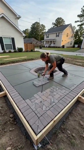 The ULTIMATE DIY Fire Pit Patio Transformation! 🛠️🔥