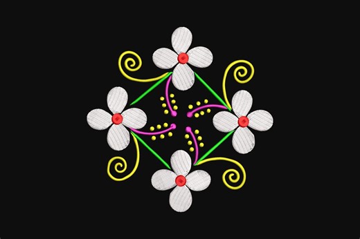 Mandala Flowers Machine Embroidery Design, Instant Download - Etsy