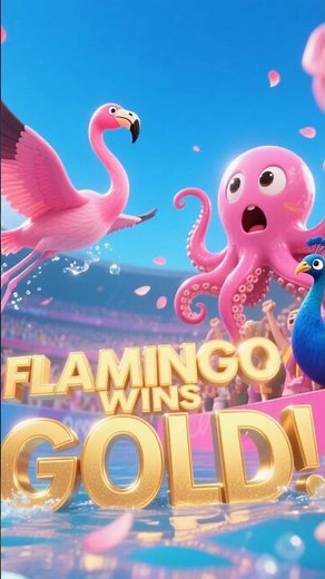Flamingo Takes Gold in Synchronized Swimming! 🦩💦 Olympic Glam! | Wild Champs Show #FlamingoSwimming