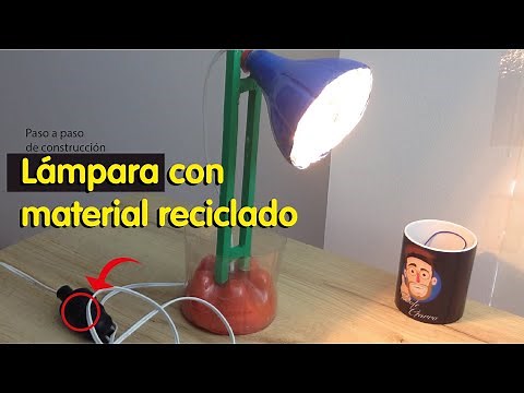 LAMPARA CON MATERIAL RECICLADO