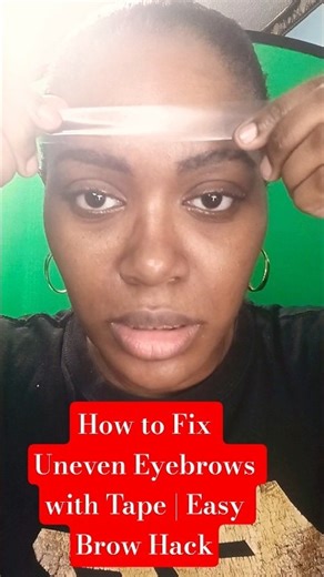 How to Fix Uneven Eyebrows with Tape | Easy Brow Hack