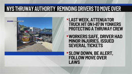 Move Over Law reminder after crash in Yonkers