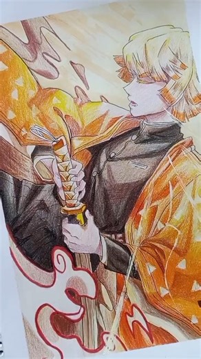 POV eres zenitsu: zzzz😪😴⚡⚡🗡️ #drawing #zenitsu #demonslayer #dracula #jennie