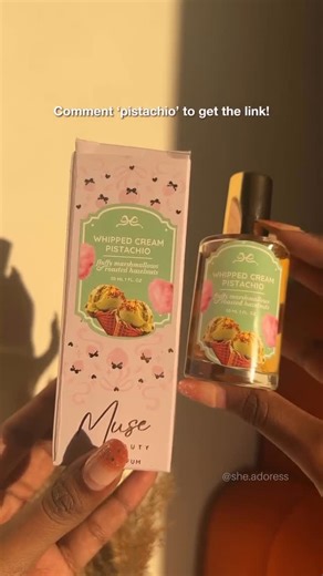 Muse Beauty 🪽 | Warm pistachio. Whipped cream. On skin. Scent profile: Nutty Gourmand 🧁 Perfect for: Everyday, college, brunches, dates Top notes:... | Instagram