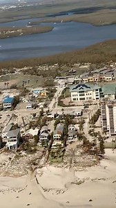 Fort Myers Beach from above after Hurricane Ian. Storm surge of at least 10 feet, likely greater. Credit: Jared Moskowitz | Matt Devitt WINK Weather