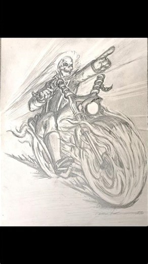 ✨️ ART BY BIGBY - Ghost Rider - Step by step drawing progress - ✨️