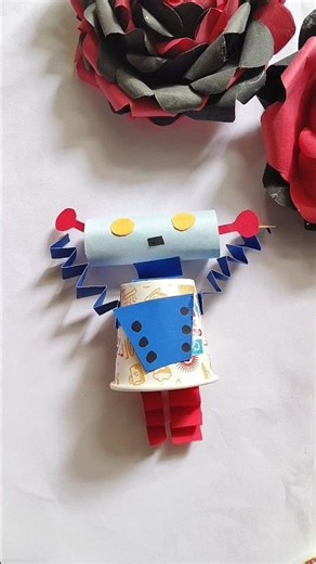 Make A CUTE PAPER ROBOT 🤖😱✨#shots #diy #viralvideo