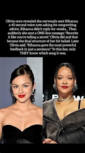 THE ONE-LINE TEXT FROM RIHANNA THAT CHANGED OLIVIA'S ENTIRE CAREER 🤫 #popculture