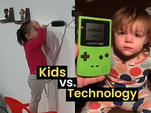 Kids react to different technologies 😂 | Newsflare