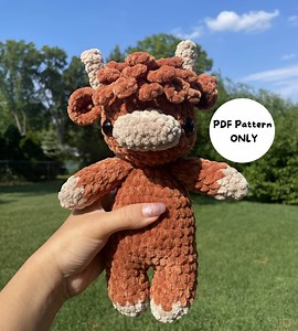 Crochet Highland Cow Pattern - Etsy UK