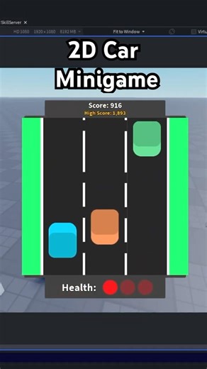 2D Car Minigame in Roblox