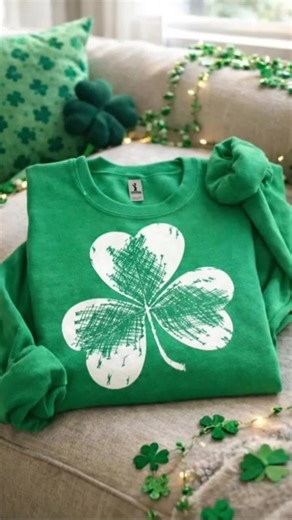 Retro Shamrock Sweatshirt ☘️ #patricksday #shamrock #retrosweatshirt #saintpatricksday