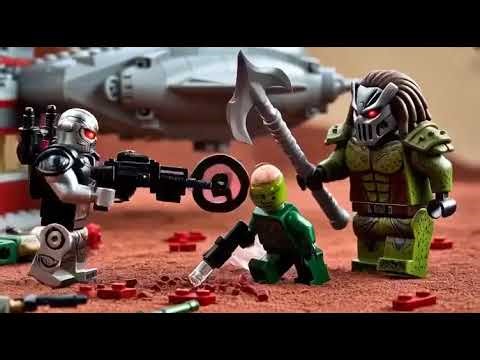 Lego Alien invasion of Earth Battle Scene