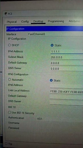 How to check ip address in pc in cisco packet tracer.