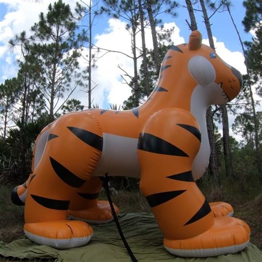 Huge 7-Foot-Tall Inflatable Standing Tiger Toy from SqueakCo