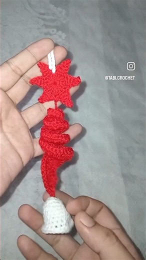 Crochet Christmas star wind spinner #crochettutorial #crochet #crochetchristmas #crochetornaments
