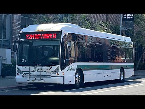 ⁴ᴷ⁶⁰ (RARE) AC Transit 2008 Van Hool A300L #1206 on Route 72M - RETIRED