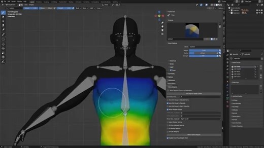 Blender插件 骨骼编辑权重绘制工具 Weight Paint and Bones A Blender Toolkit v1.1.0_哔哩哔哩_bilibili