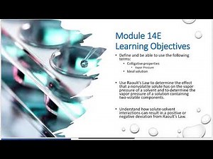 Module 13E: Vapor Pressure Lowering