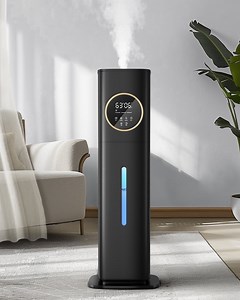 Humidifiers for Room Bedroom, 2.1Gal/8L Humidifiers for Home, Large Room, Top Fill Whole House Cool Mist for Plants Baby(Black)