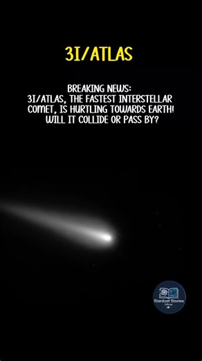 Stardust stories on Instagram: "3I/ATLAS Comet Alert: Will it Hit Earth? Get the latest updates on 3I/ATLAS, the fastest interstellar comet hurtling towards Earth. Will it collide or pass by? Stay tuned! comet, asteroid, space news, 3I/ATLAS, interstellar, astronomy, NASA, space exploration, universe, galaxy, solar system, science, technology, earth, impact, prediction, update, latest, news, space, comet update Hashtags: #3IATLAS #SpaceNews #CometUpdate #Astronomy #NASA #SpaceExploration #Univer