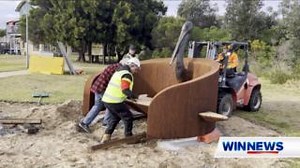 The first piece of art has been installed as part of a new multi-million dollar walk around Cunninghame arm in Lakes Entrance. #WINNews | Channel 8 & 80 (HD) Weeknights from 5:30pm | WIN News Gippsland