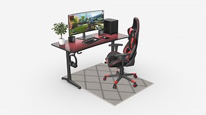 Gaming Computer Desk Composition - Buy Royalty Free 3D model by HQ3DMOD (@AivisAstics)