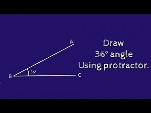 How to draw 36 degree angle using protractor.shsirclasses.