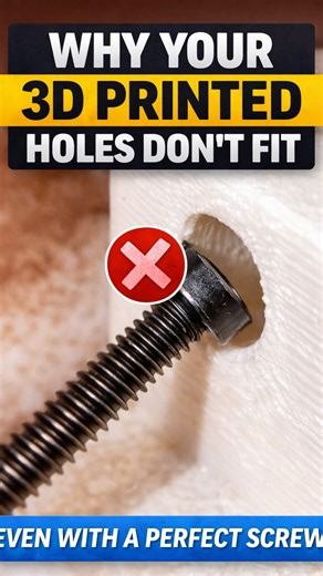 A3D Products on Instagram: "Day two of creative printing tricks. Read⬇️ #3d printed holes always come out smaller. #design them bigger and they’ll fit perfectly every time 🔧 Golden rule➡️ add 0.3 to 0.5 mm in diameter to get fit. #3dprinting #fusion360 #bambulab . Follow for more- @a3dproducts"