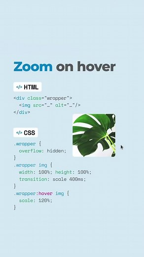 Image Zoom Effect for Profile Pictures and Product Icons