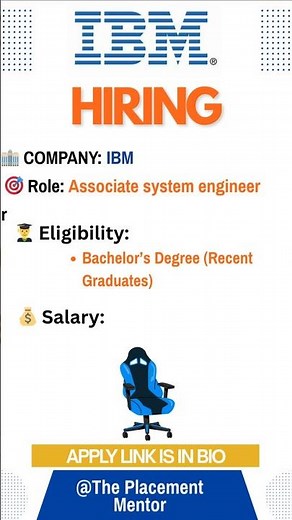 IBM Hiring Associate Software Engineer 🚀 Freshers Apply