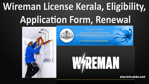 Wireman License Kerala, Eligibility, Application Form, Renewal | Electrical4u