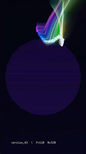 C++ Neon Pendulum Rope Simulation (8s perfect loop)